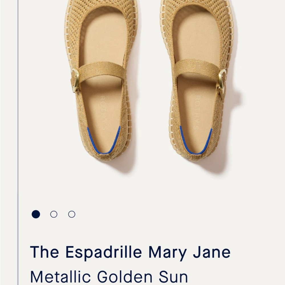 The Espadrille Mary Jane - Metallic Golden Sun